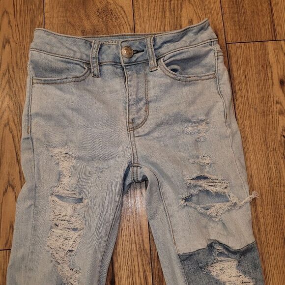 American eagle 2 tone distressed jeans - Picture 4 of 11